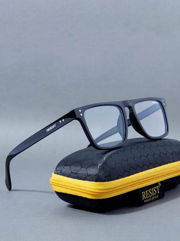 Mens Attire Men's Black Eyeglass Frames Anti-Blue Light - Mens Attire