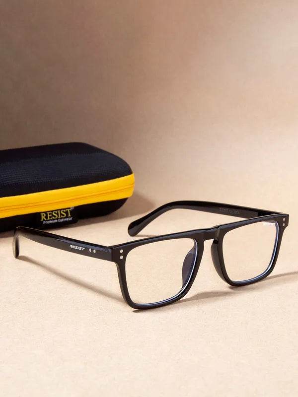 Mens Attire Men's Black Eyeglass Frames Anti-Blue Light - Mens Attire