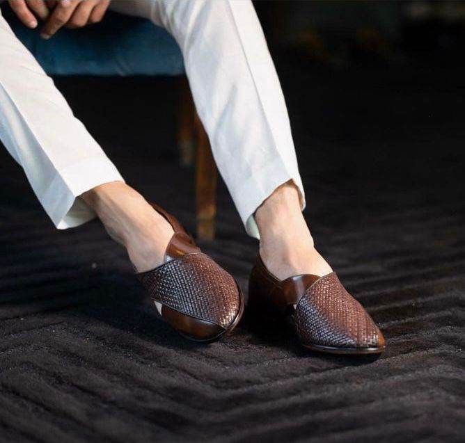 Mens Attire Men's Fashion Pehwari Sandals - Stylish Brown - Mens Attire