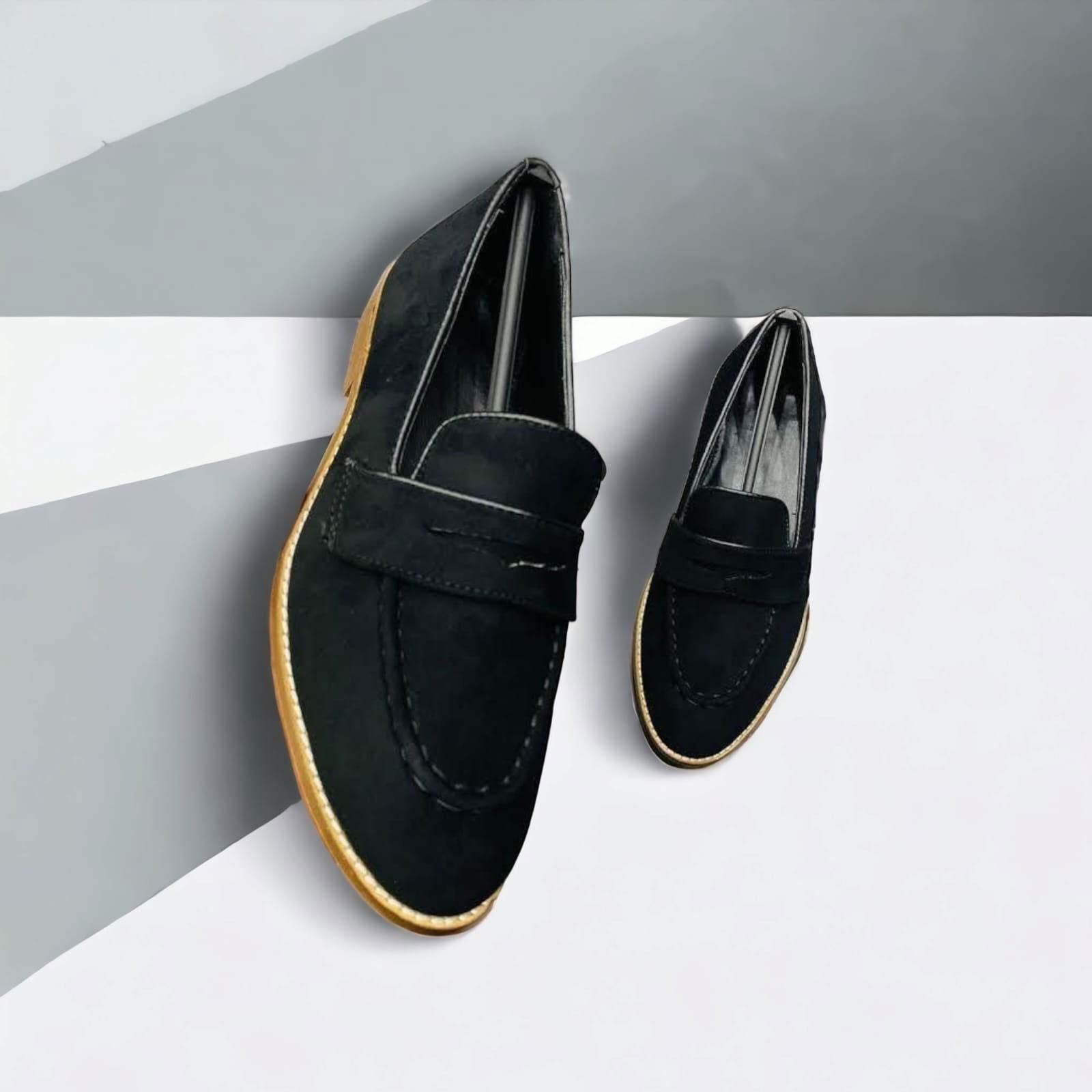 Mens Attire Men's Suede Loafers Comfortable Casual Shoes - Mens Attire