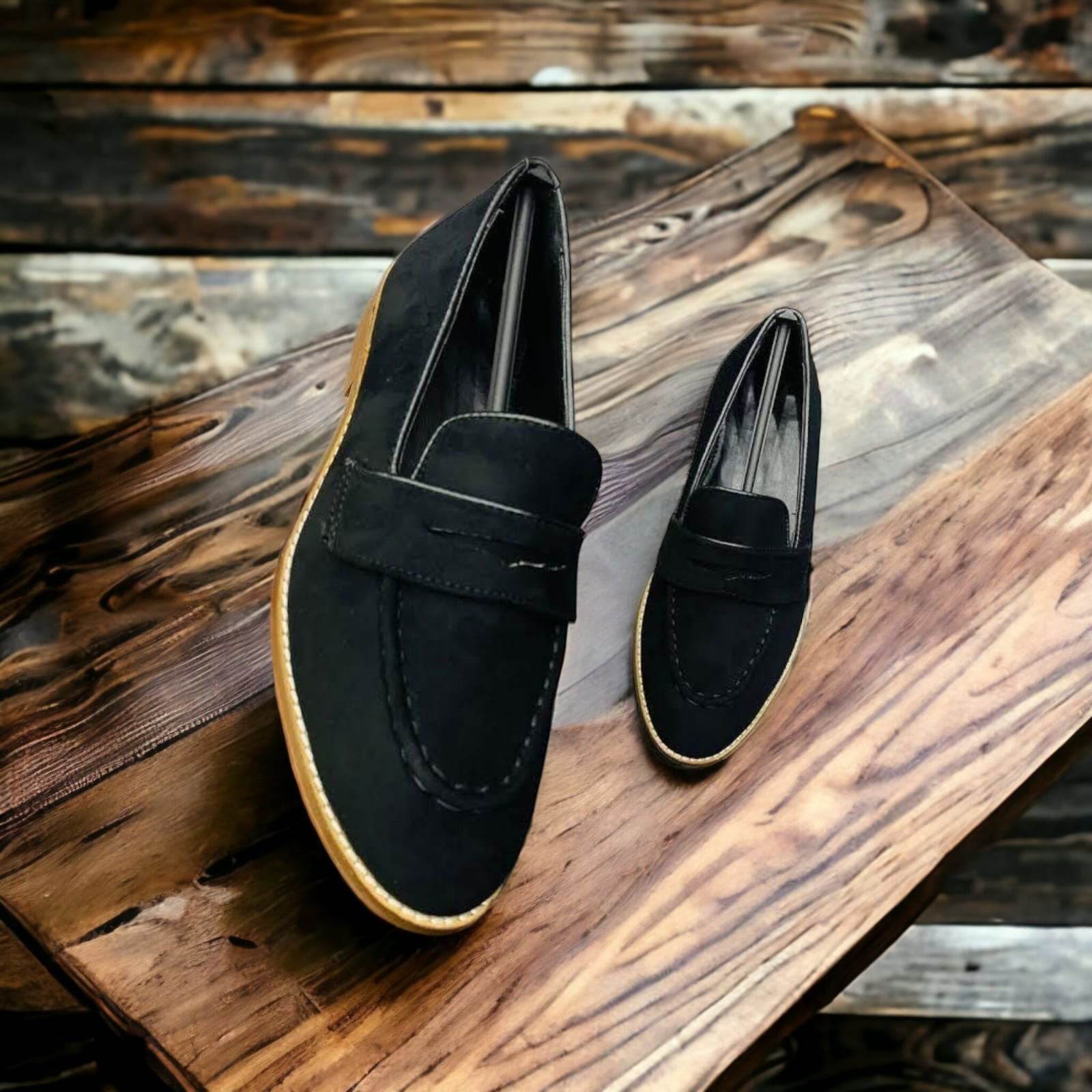 Mens Attire Men's Suede Loafers Comfortable Casual Shoes - Mens Attire