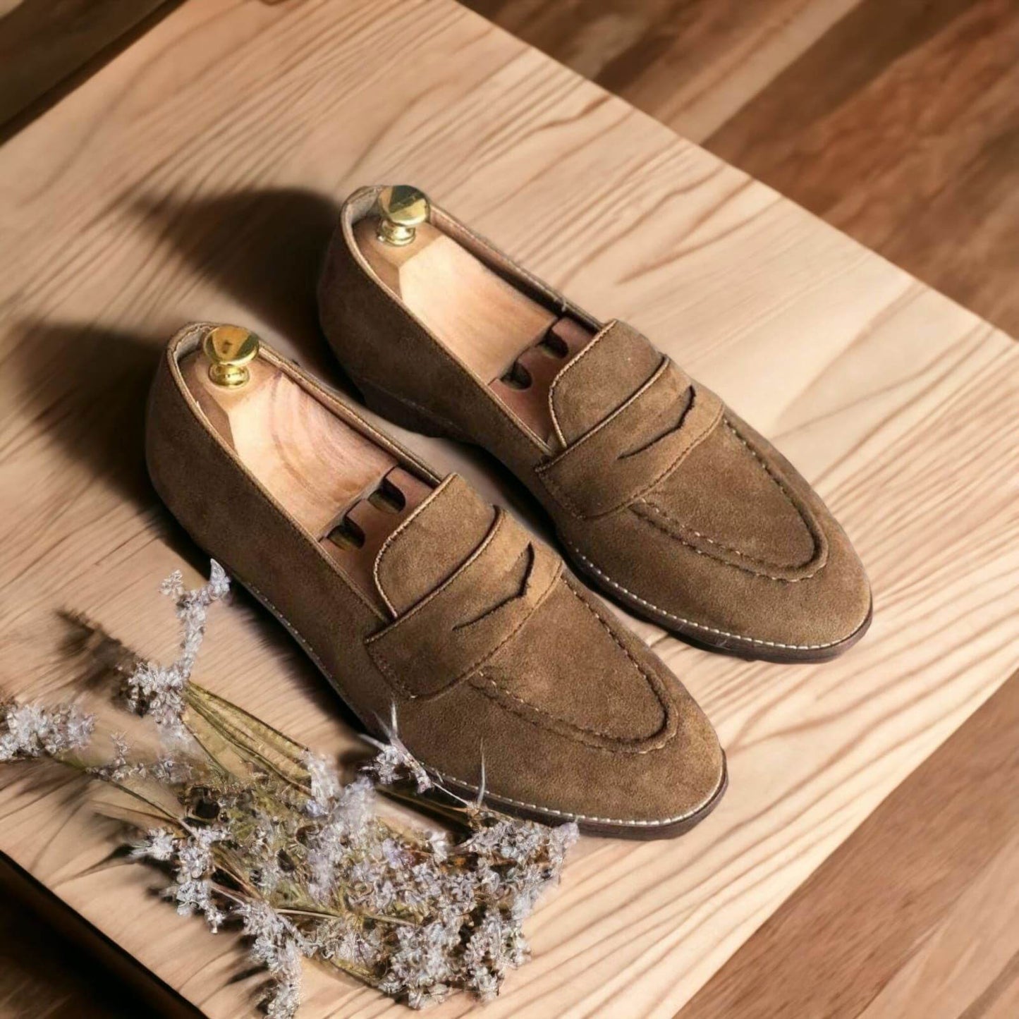 Mens Attire Men's Suede Loafers Comfortable Casual Shoes - Mens Attire