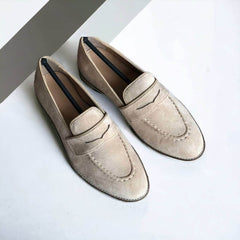 Mens Attire Men's Suede Loafers Comfortable Casual Shoes - Mens Attire