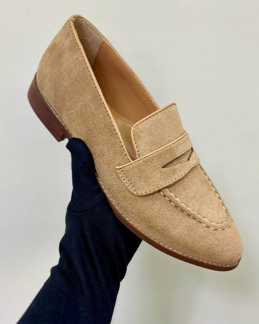 Mens Attire Men's Suede Slip-On Shoes - Casual Loafers - Mens Attire