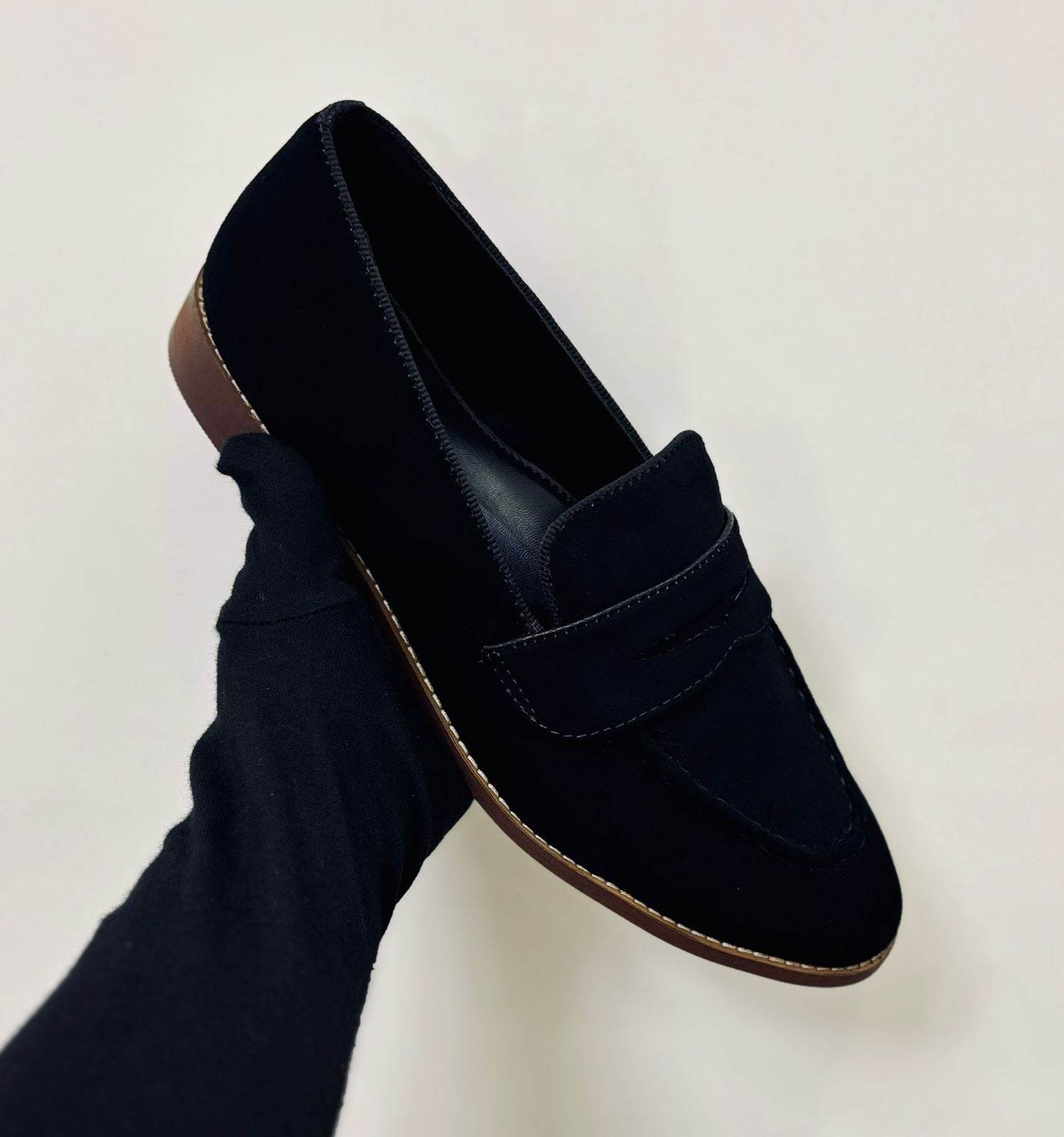Mens Attire Men's Suede Slip-On Shoes - Casual Loafers - Mens Attire