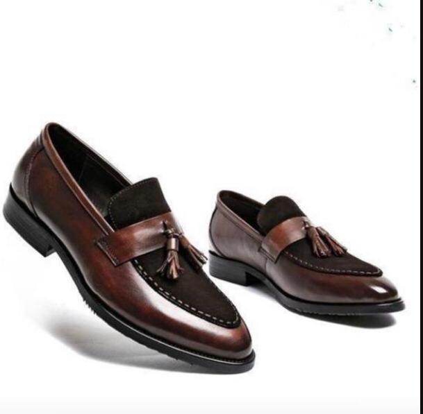 Mens Attire Men's Suede Tassel Loafers - Stylish & Comfortable - Mens Attire