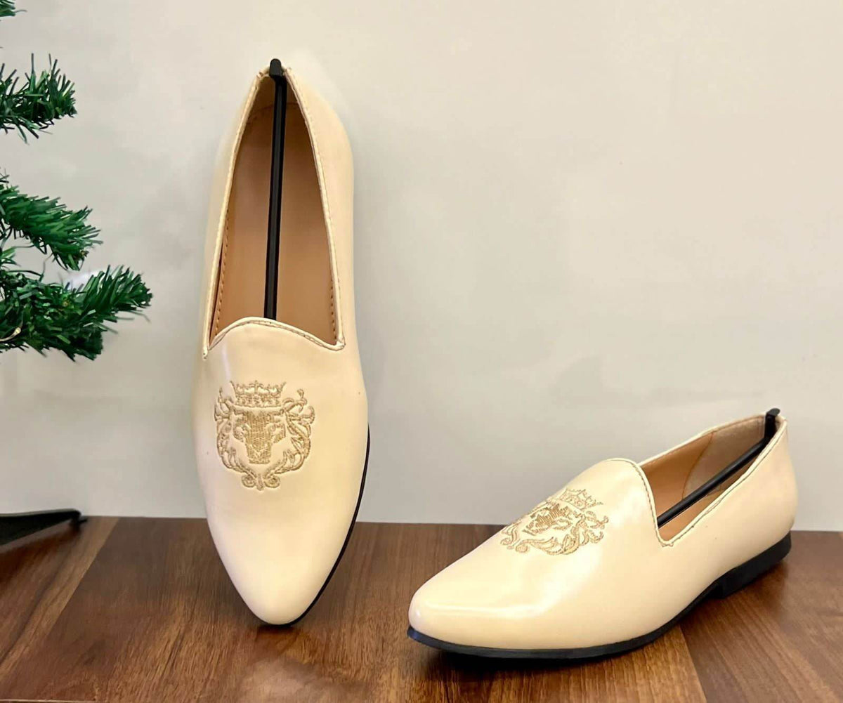 Mens Attire Men's Wedding Slip On Loafers - Elegant Brown - Mens Attire