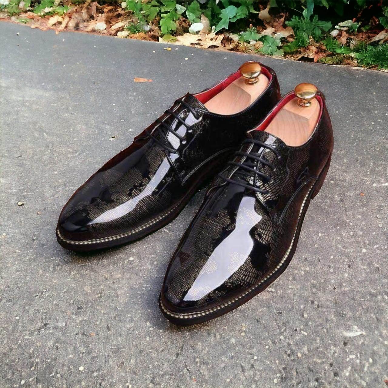 Mens Attire Men's World Map Lace Up Shoes - Stylish & Elegant - Mens Attire