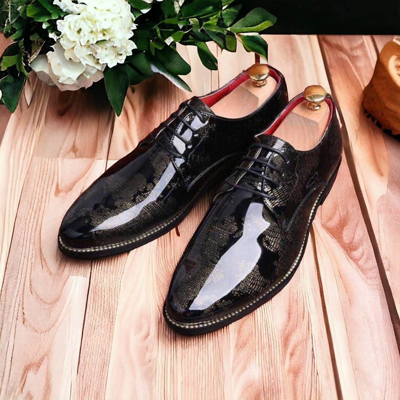 Mens Attire Men's World Map Lace Up Shoes - Stylish & Elegant - Mens Attire