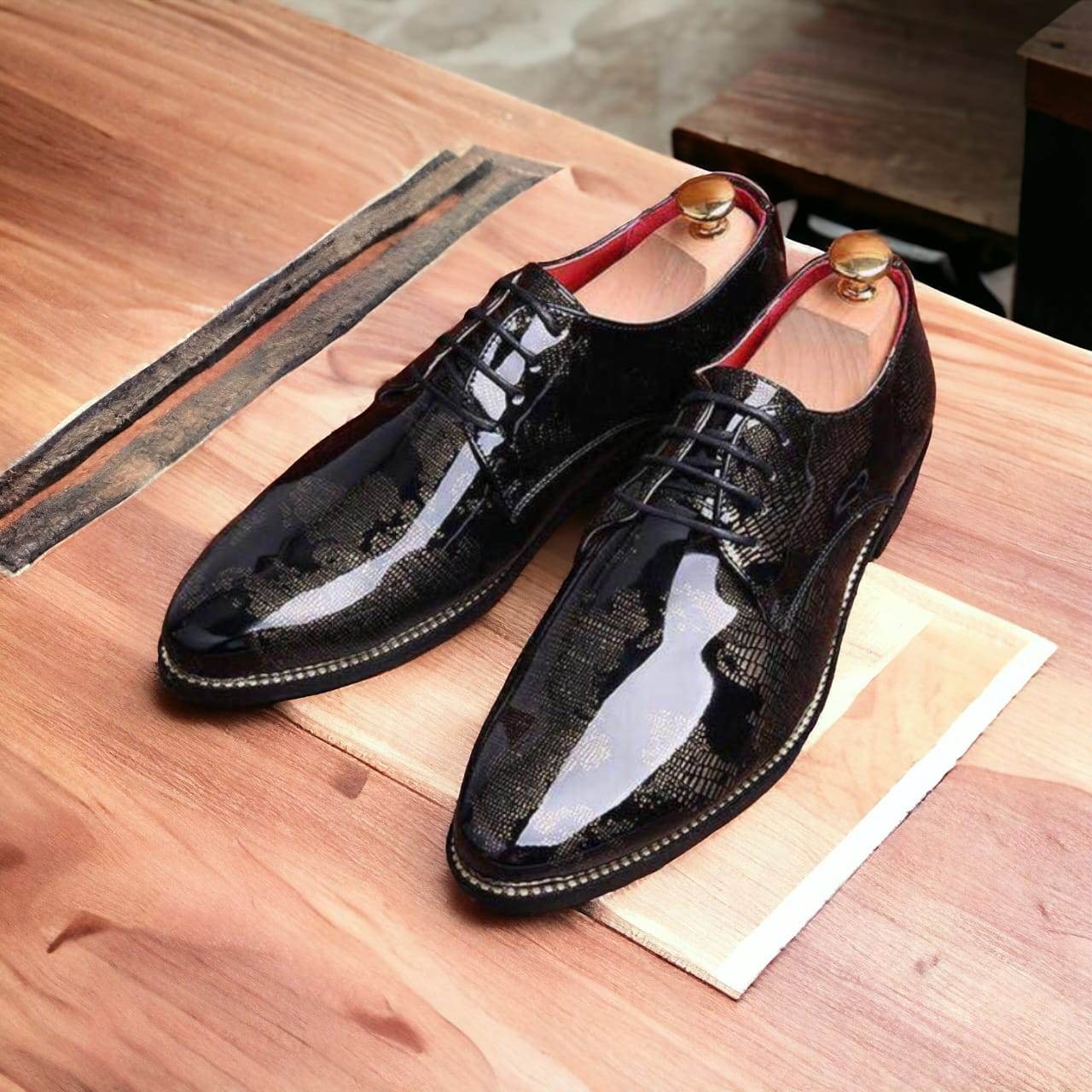 Mens Attire Men's World Map Lace Up Shoes - Stylish & Elegant - Mens Attire