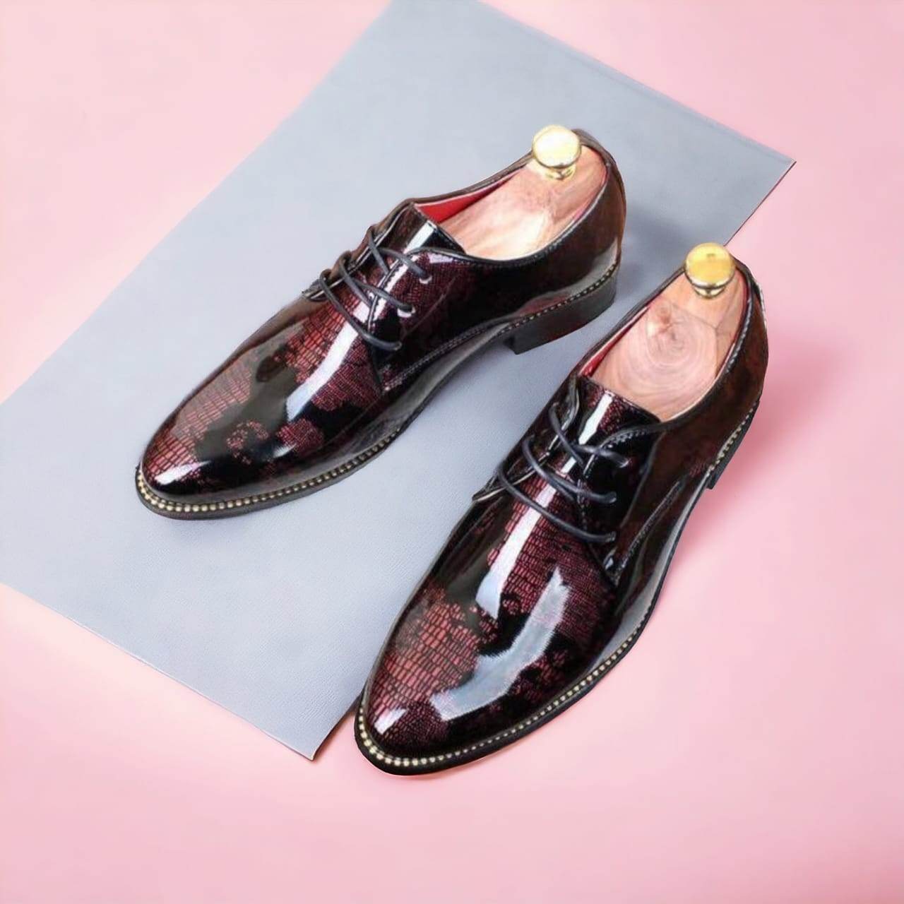 Mens Attire Men's World Map Lace Up Shoes - Stylish & Elegant - Mens Attire