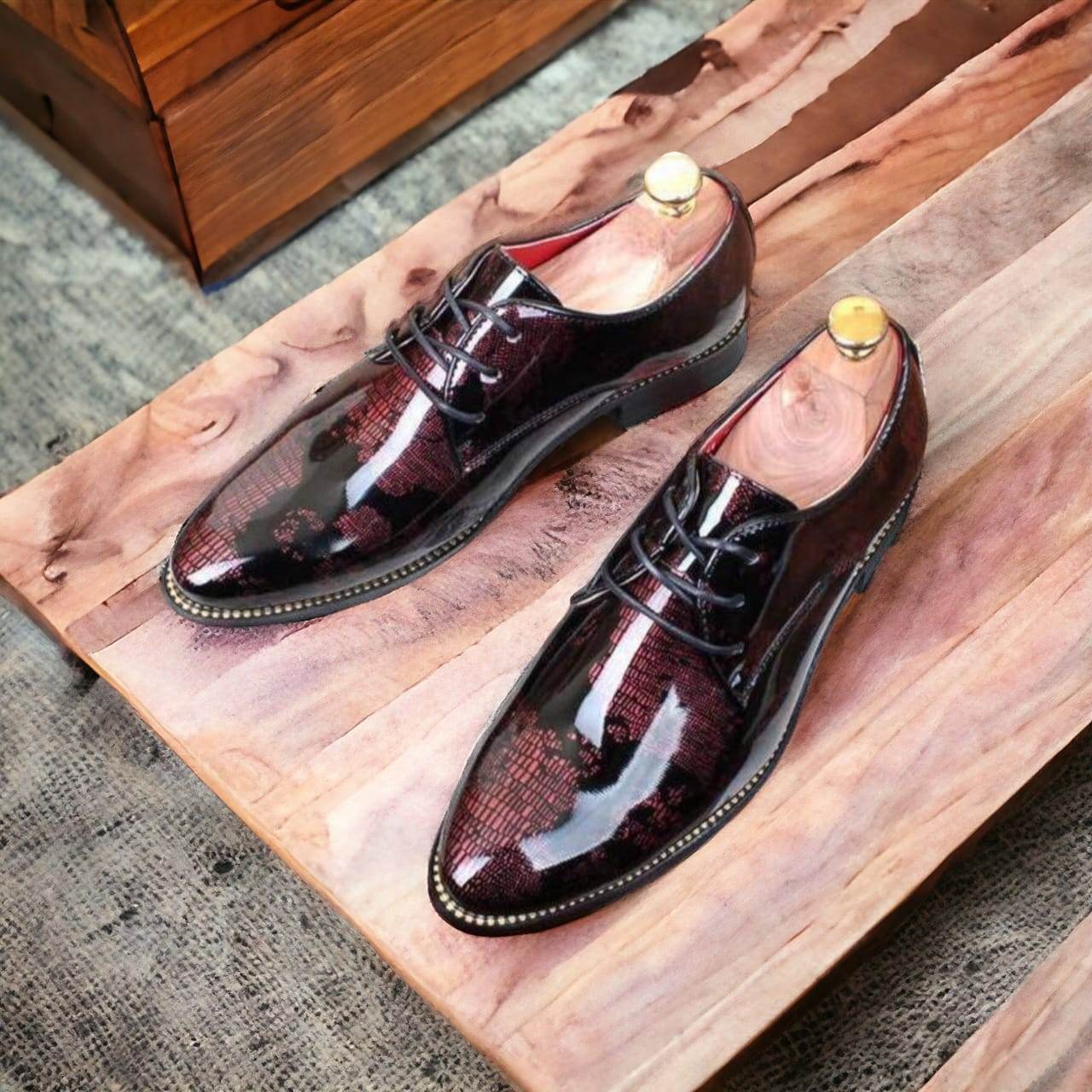 Mens Attire Men's World Map Lace Up Shoes - Stylish & Elegant - Mens Attire