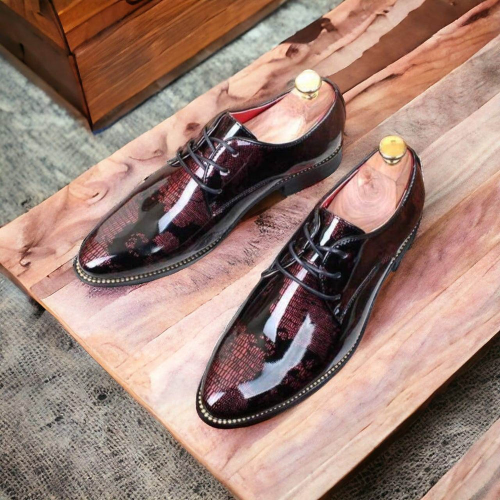 Mens Attire Men's World Map Lace Up Shoes - Stylish & Elegant - Mens Attire