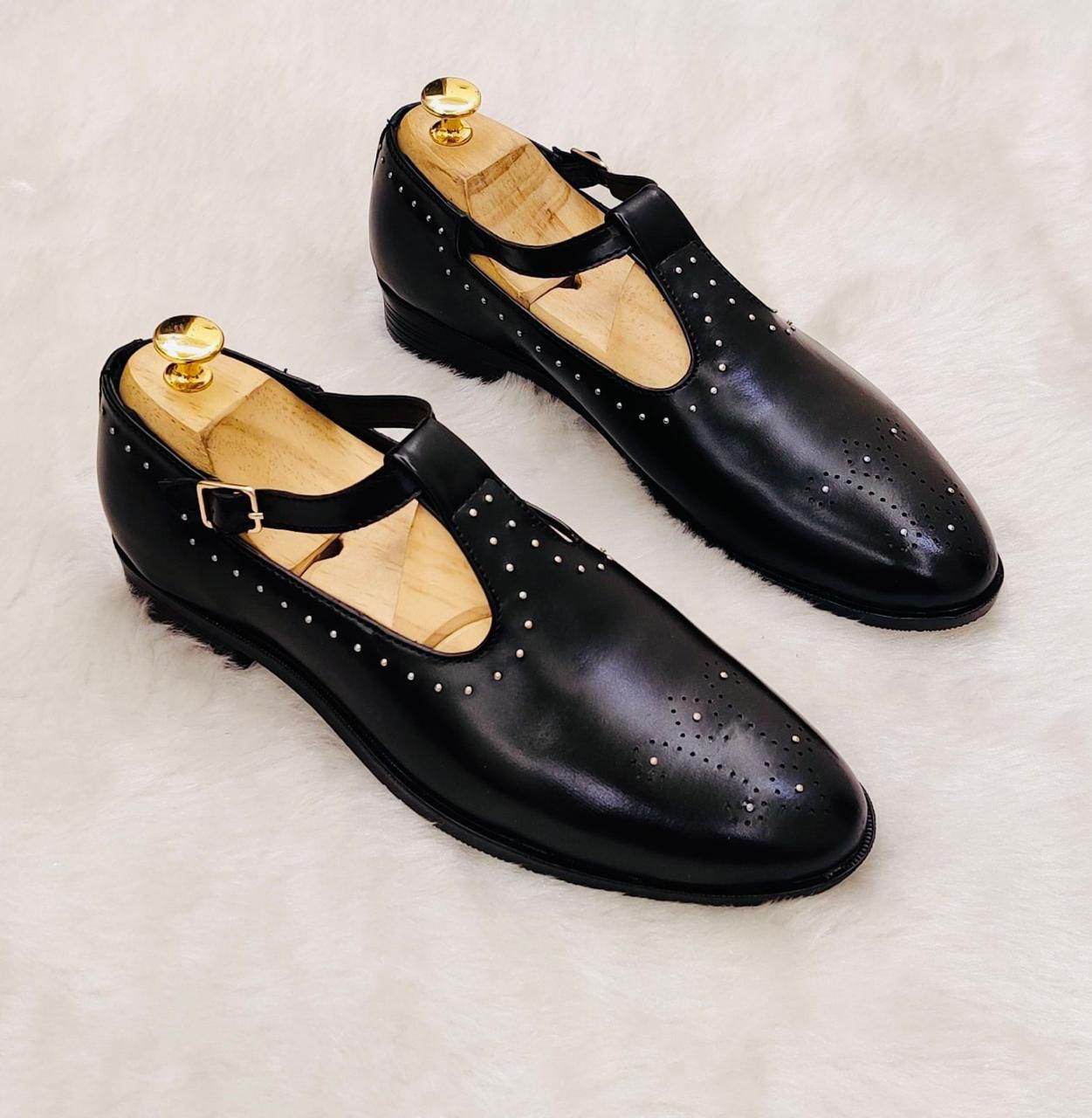 Mens Attire Peshawari Shoes for Men Wedding Brown - Mens Attire