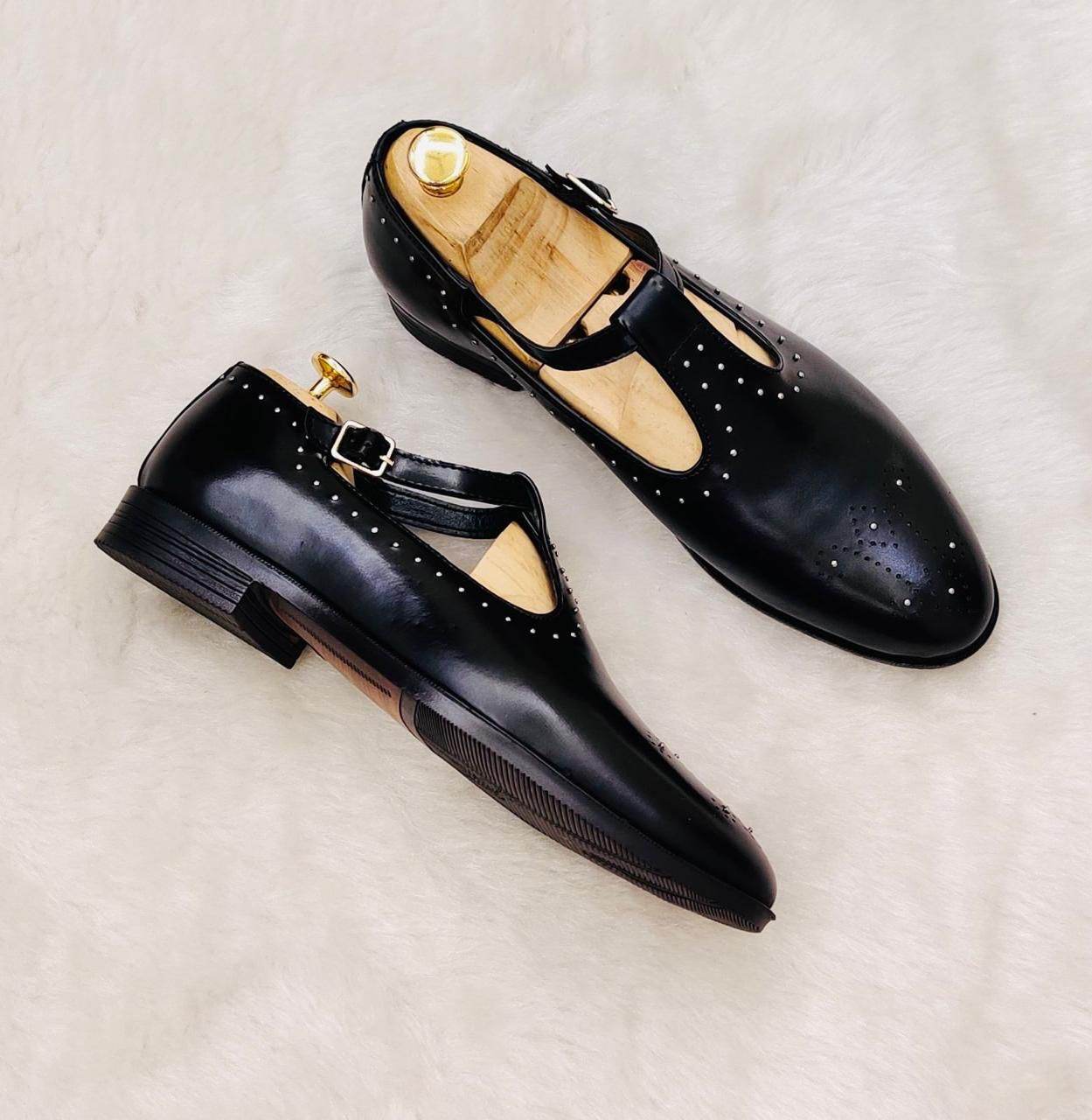 Mens Attire Peshawari Shoes for Men Wedding Brown - Mens Attire