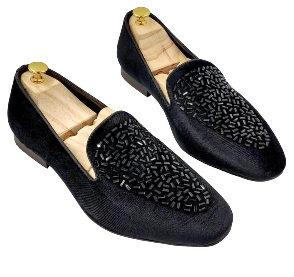 Mens Attire Rhinestone Moccasin Shoes for Men Loafers - Mens Attire