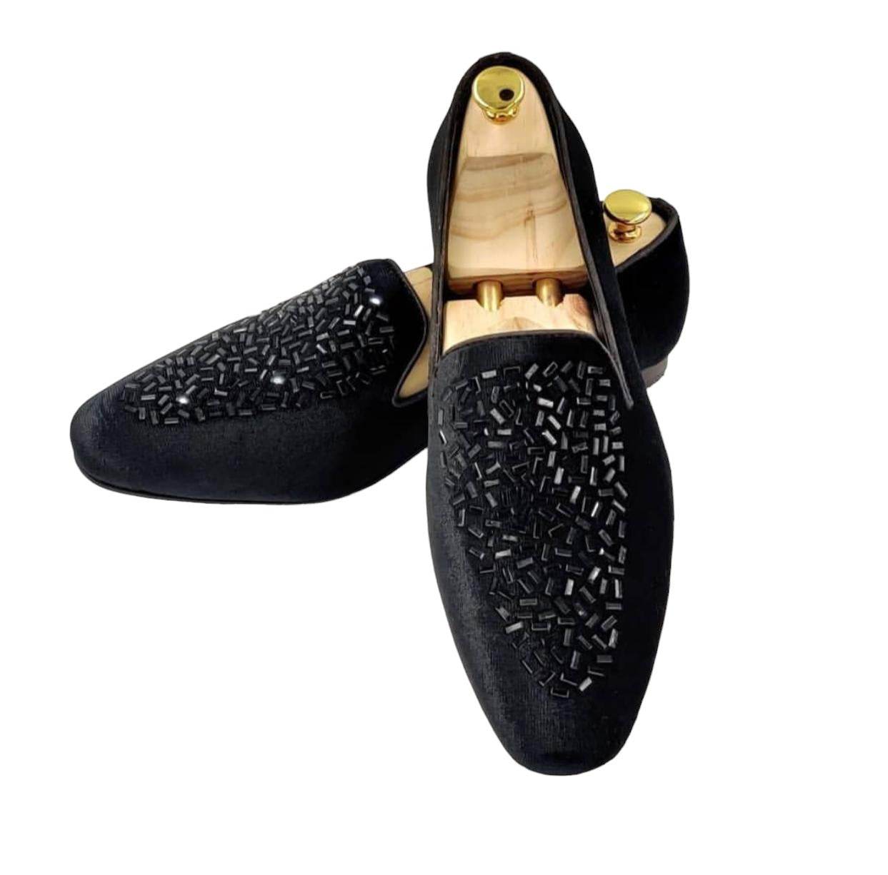 Mens Attire Rhinestone Moccasin Shoes for Men Loafers - Mens Attire
