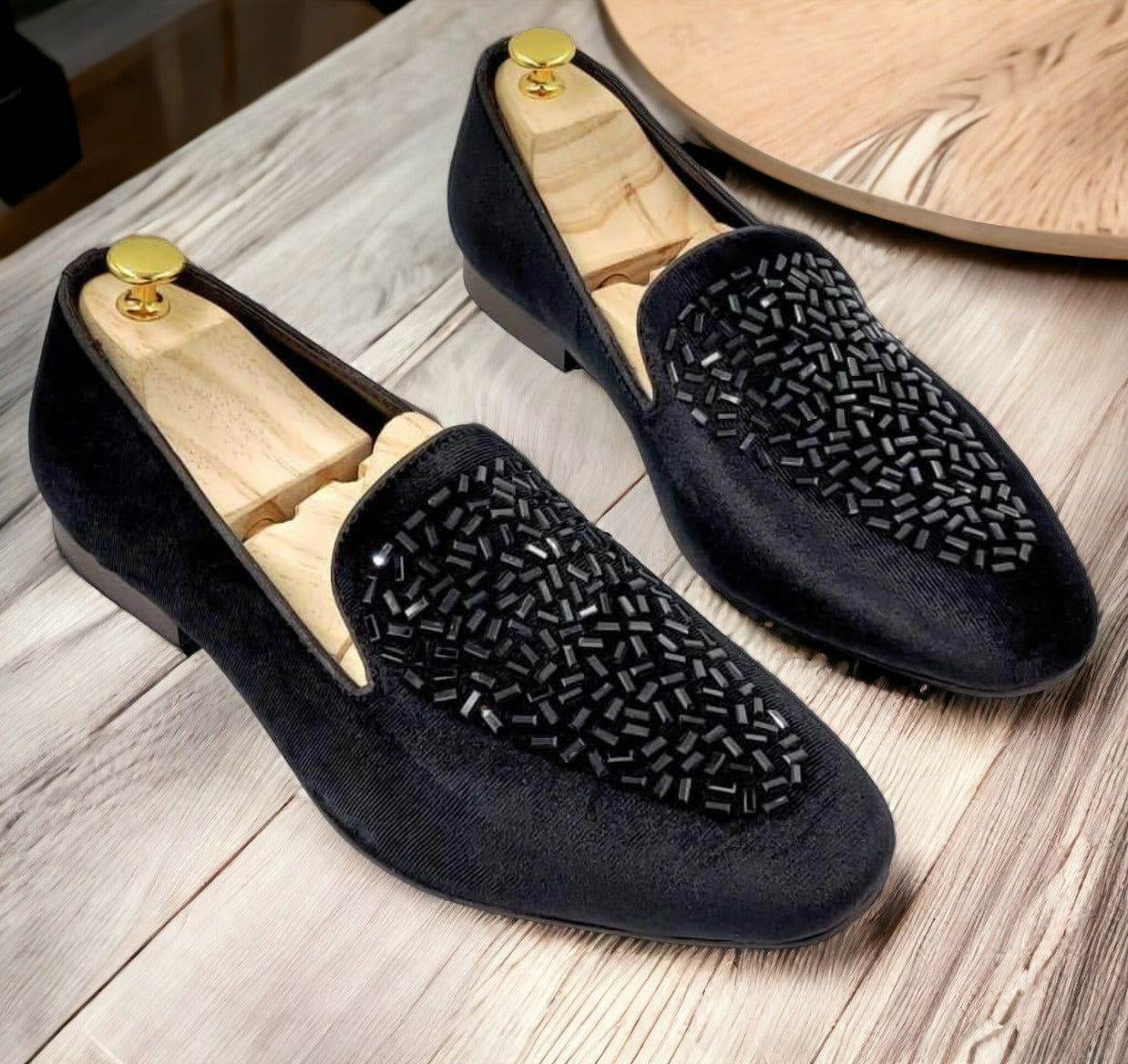 Mens Attire Rhinestone Moccasin Shoes for Men Loafers - Mens Attire