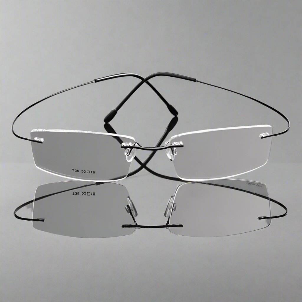 Mens Attire Rimless Glasses for Work - Lightweight Eyewear - Mens Attire