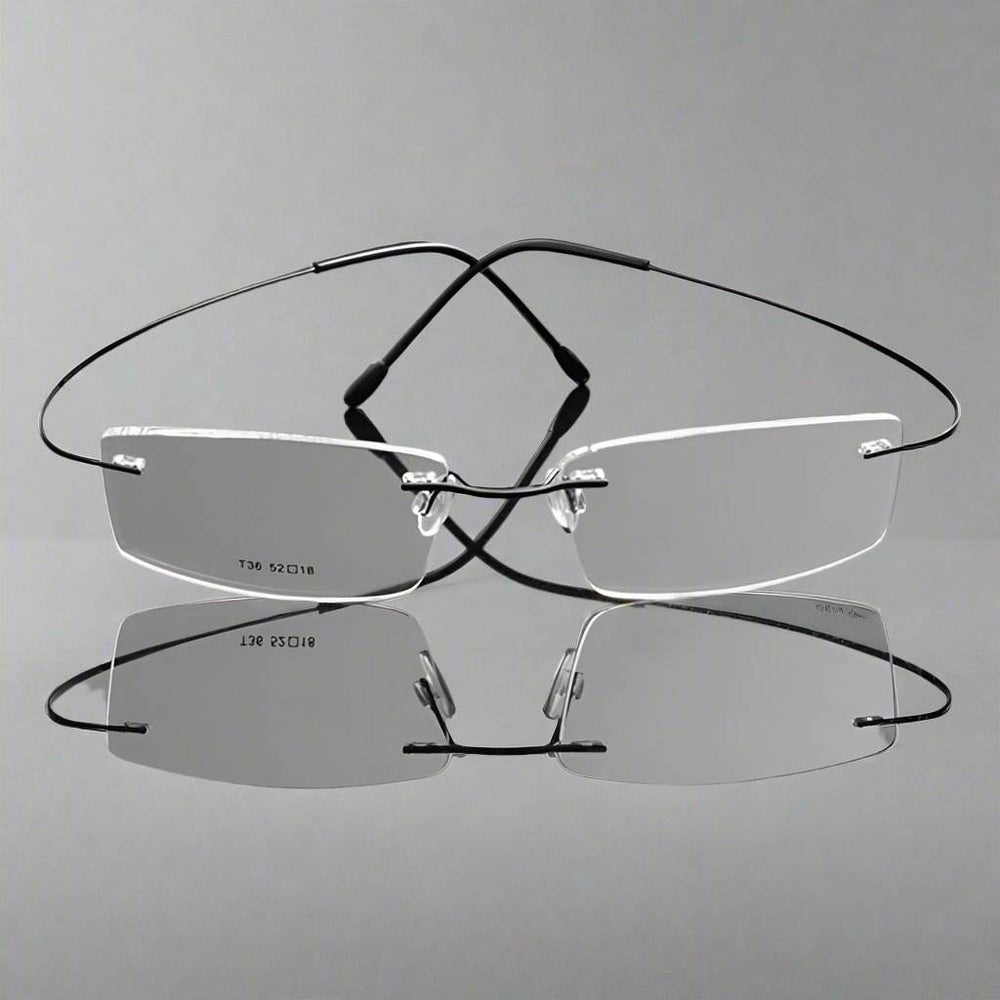 Mens Attire Rimless Glasses for Work - Lightweight Eyewear - Mens Attire