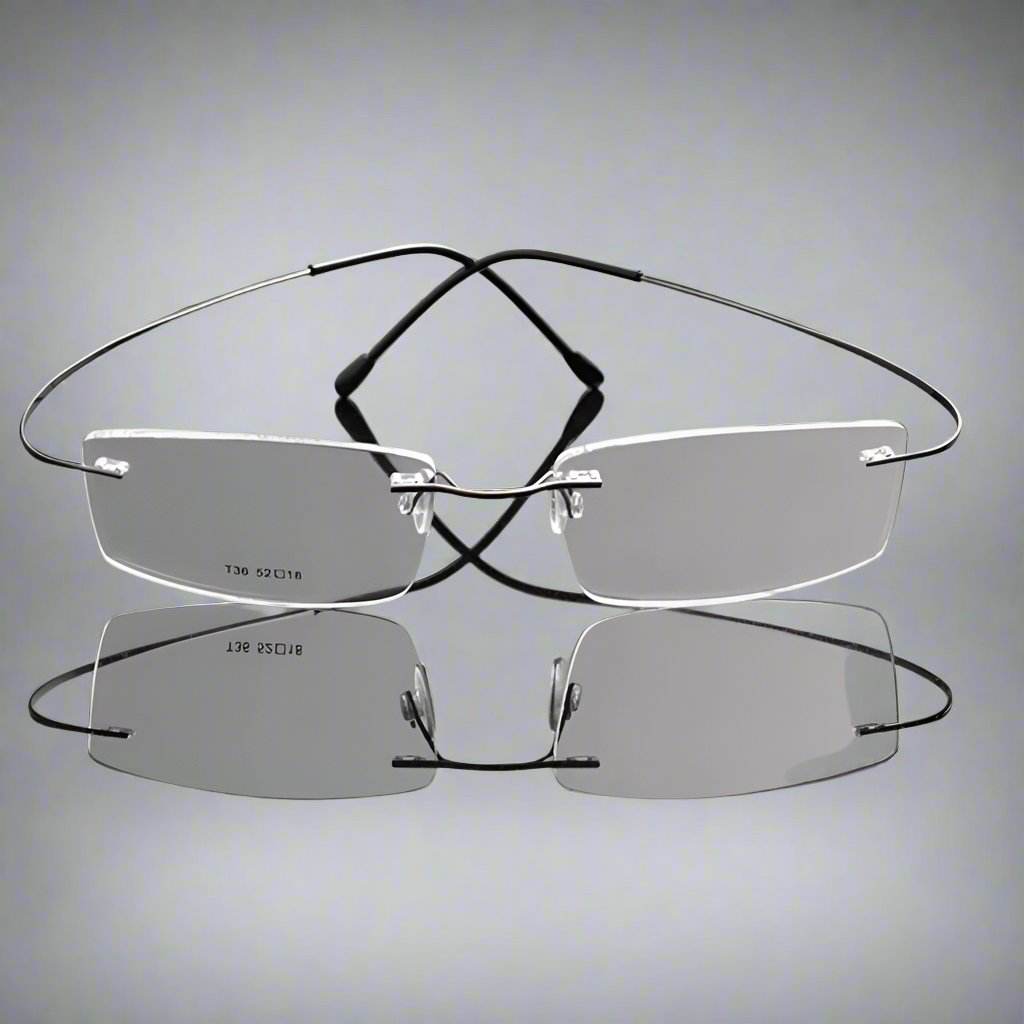 Mens Attire Rimless Glasses for Work - Lightweight Eyewear - Mens Attire