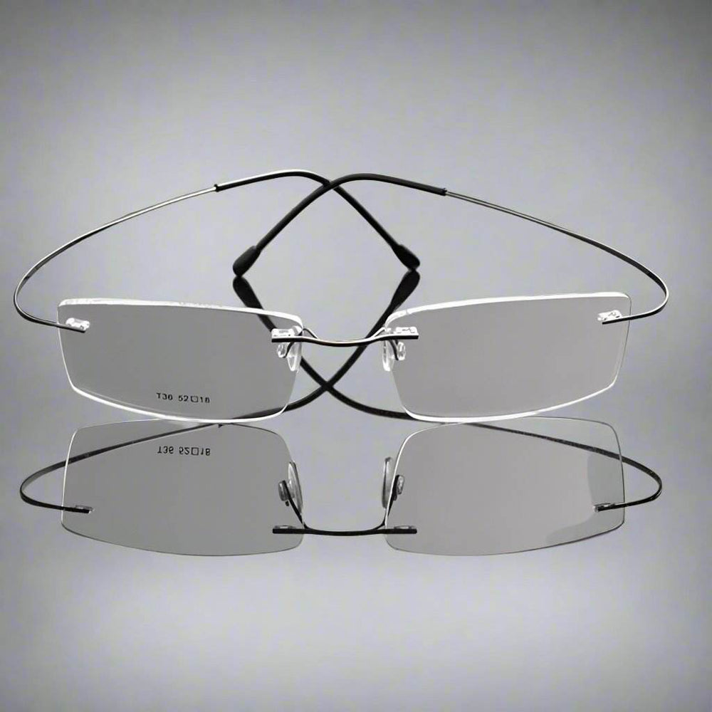 Mens Attire Rimless Glasses for Work - Lightweight Eyewear - Mens Attire