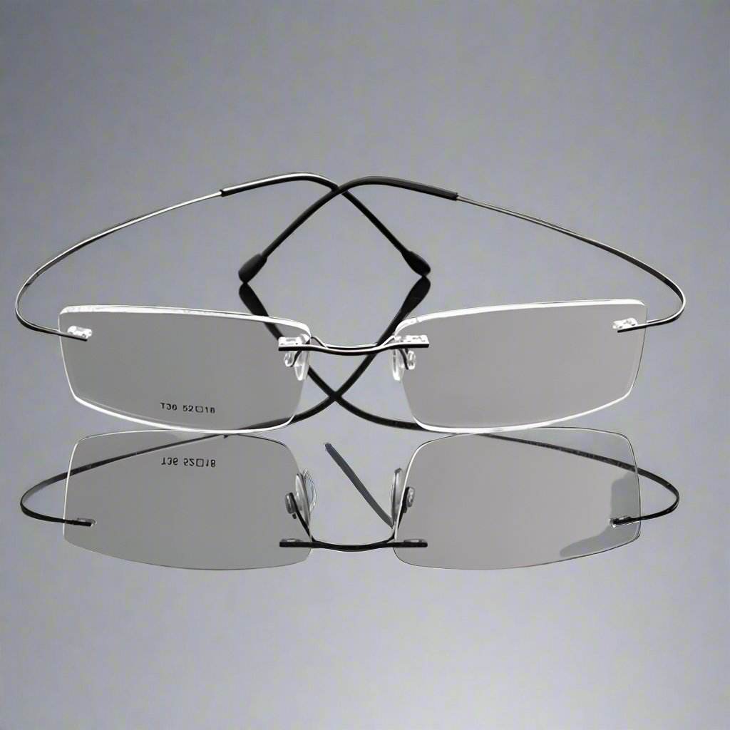 Mens Attire Rimless Glasses for Work - Lightweight Eyewear - Mens Attire