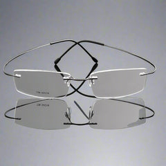 Mens Attire Rimless Glasses for Work - Lightweight Eyewear - Mens Attire
