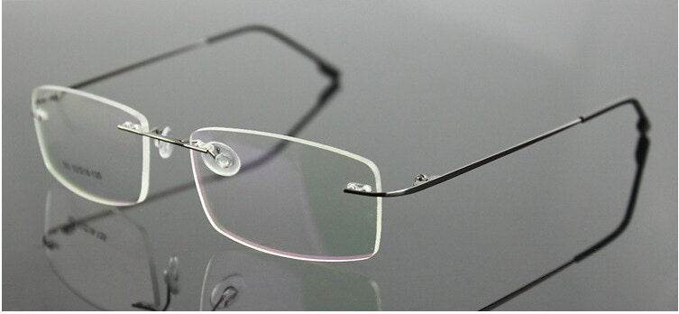 Mens Attire Rimless Titanium Eyeglasses for Men - Mens Attire