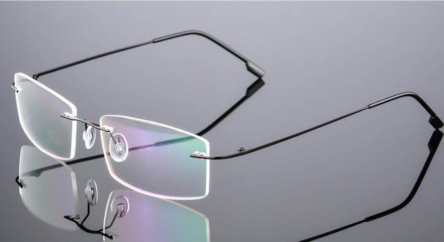 Mens Attire Rimless Titanium Eyeglasses for Men - Mens Attire