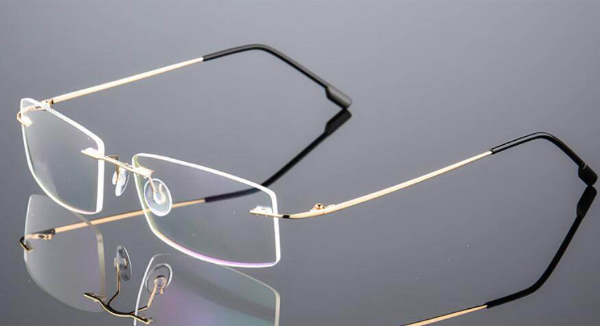 Mens Attire Rimless Titanium Eyeglasses for Men - Mens Attire