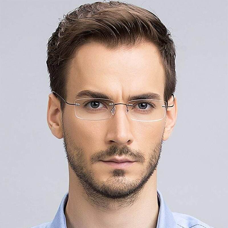 Mens Attire Rimless Titanium Eyeglasses for Men - Mens Attire