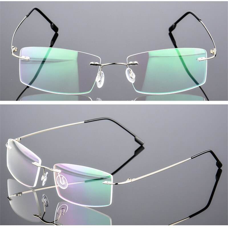 Mens Attire Rimless Titanium Eyeglasses for Men - Mens Attire