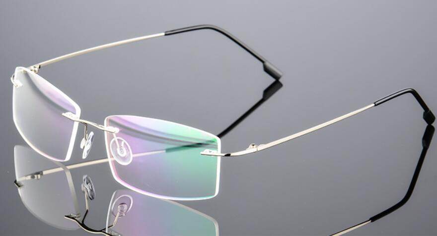 Mens Attire Rimless Titanium Eyeglasses for Men - Mens Attire