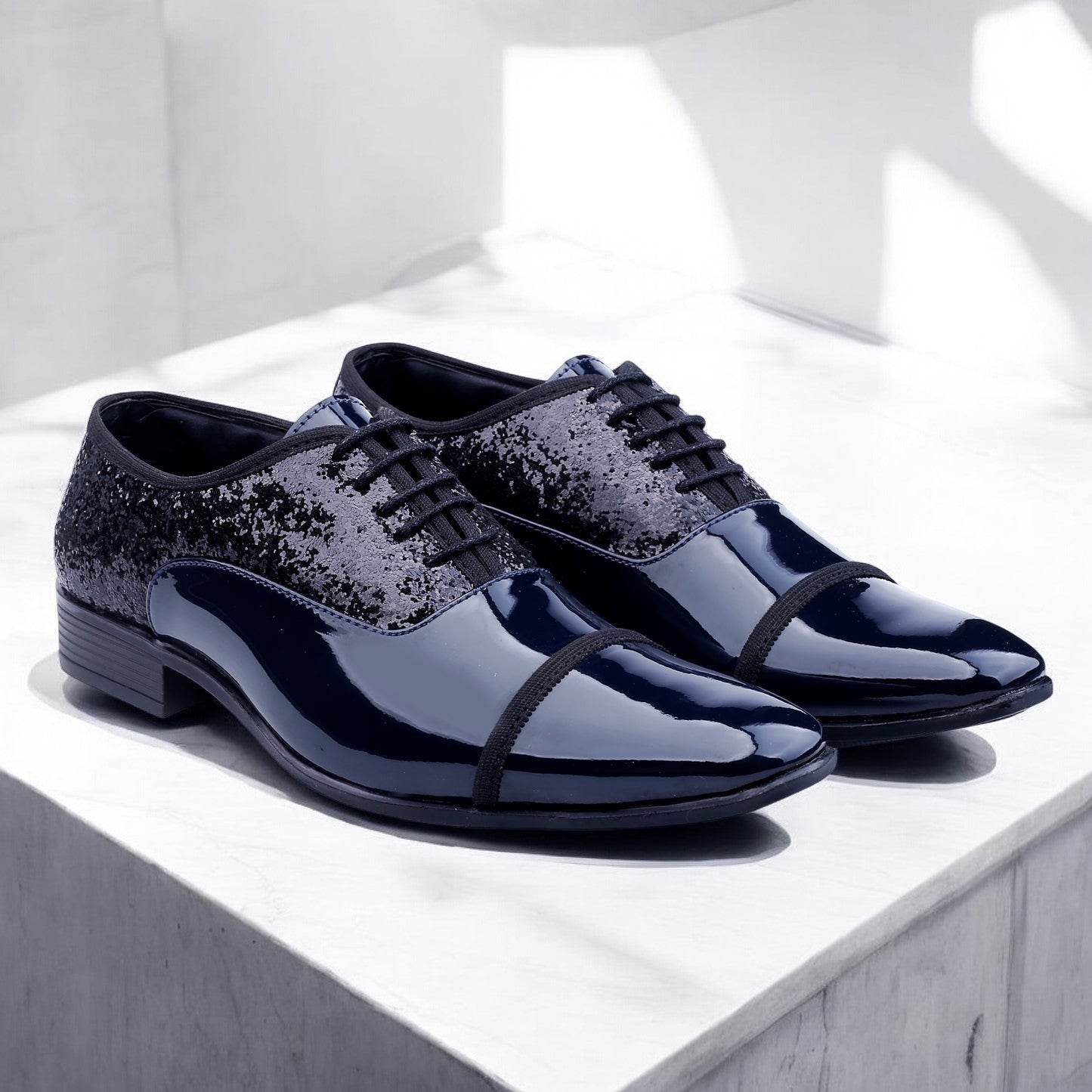 Men's Attire Shiny Oxford Shoes for Men - Elegant Dress Shoes 