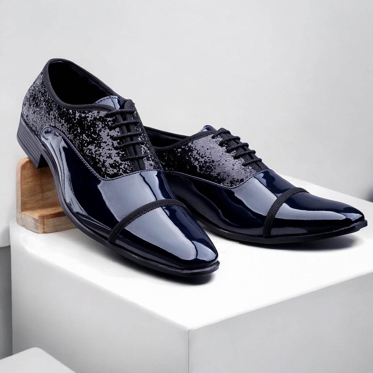 Men's Attire Shiny Oxford Shoes for Men - Elegant Dress Shoes 