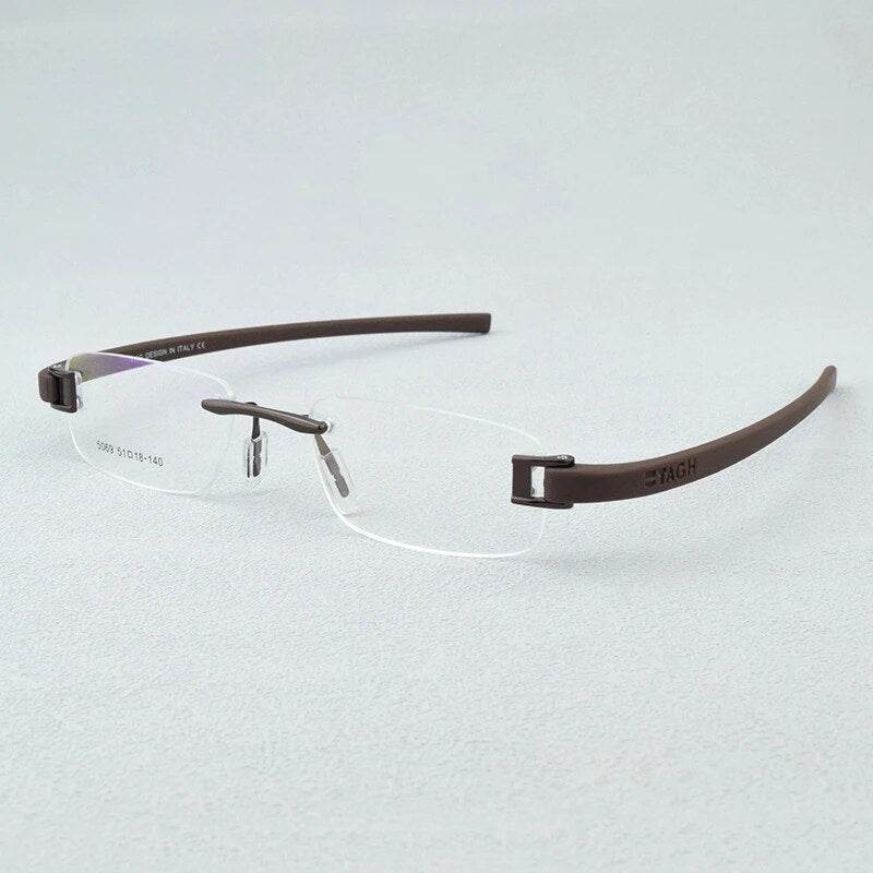 Mens Attire Lightweight Rimless Eyewear Glasses - Mens Attire