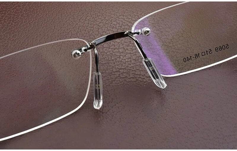 Mens Attire Lightweight Rimless Eyewear Glasses - Mens Attire