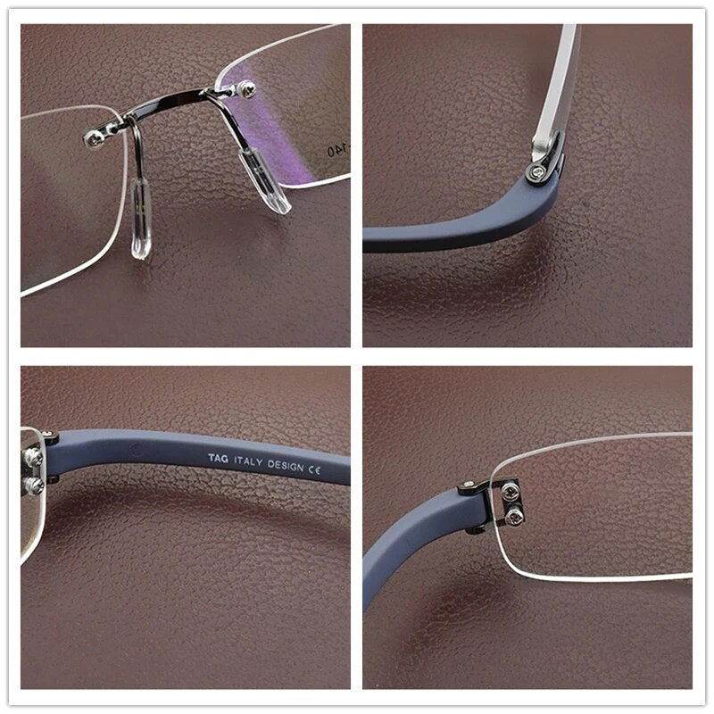 Mens Attire Lightweight Rimless Eyewear Glasses - Mens Attire