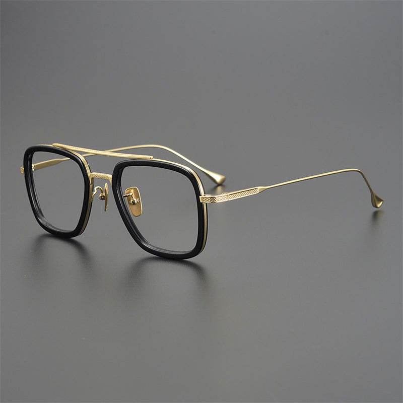 Tony Stark Inspired Square Eyeglasses - Mens Attire