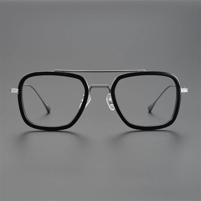 Tony Stark Inspired Square Eyeglasses - Mens Attire