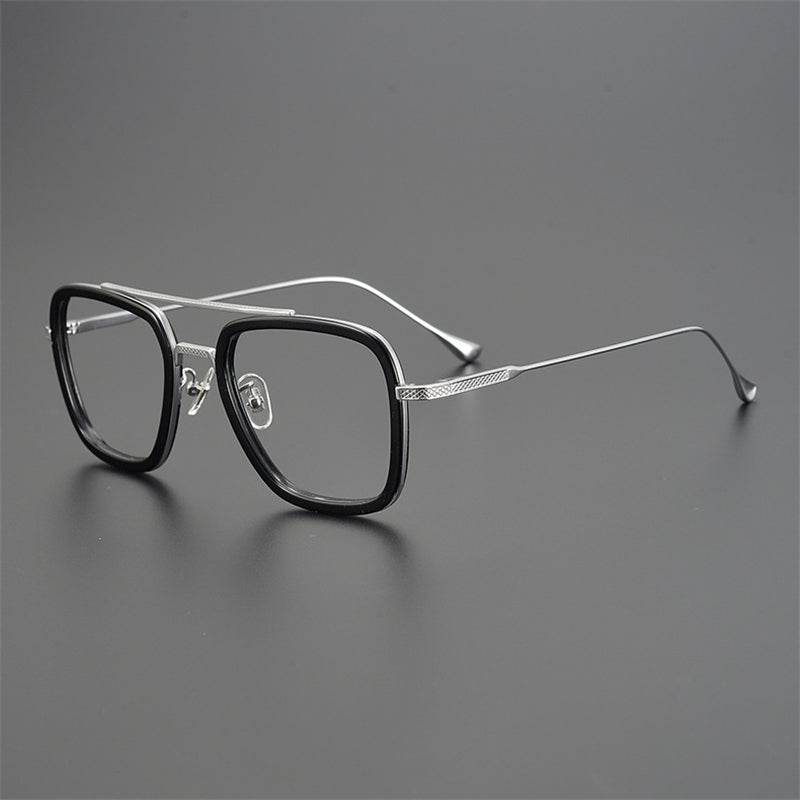 Tony Stark Inspired Square Eyeglasses - Mens Attire