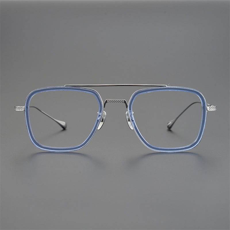 Tony Stark Inspired Square Eyeglasses - Mens Attire