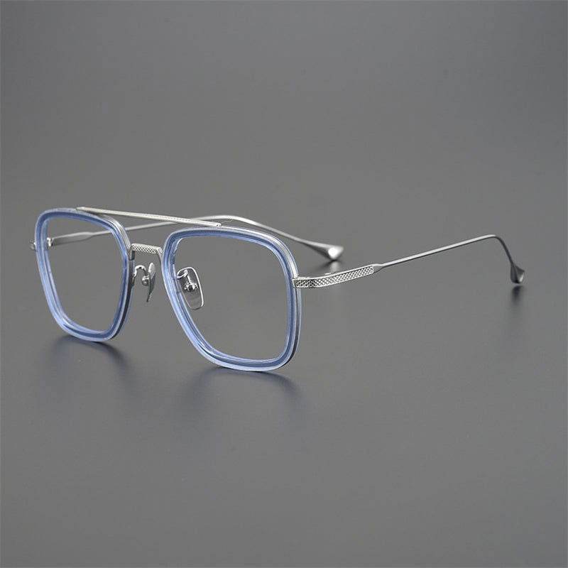 Tony Stark Inspired Square Eyeglasses - Mens Attire