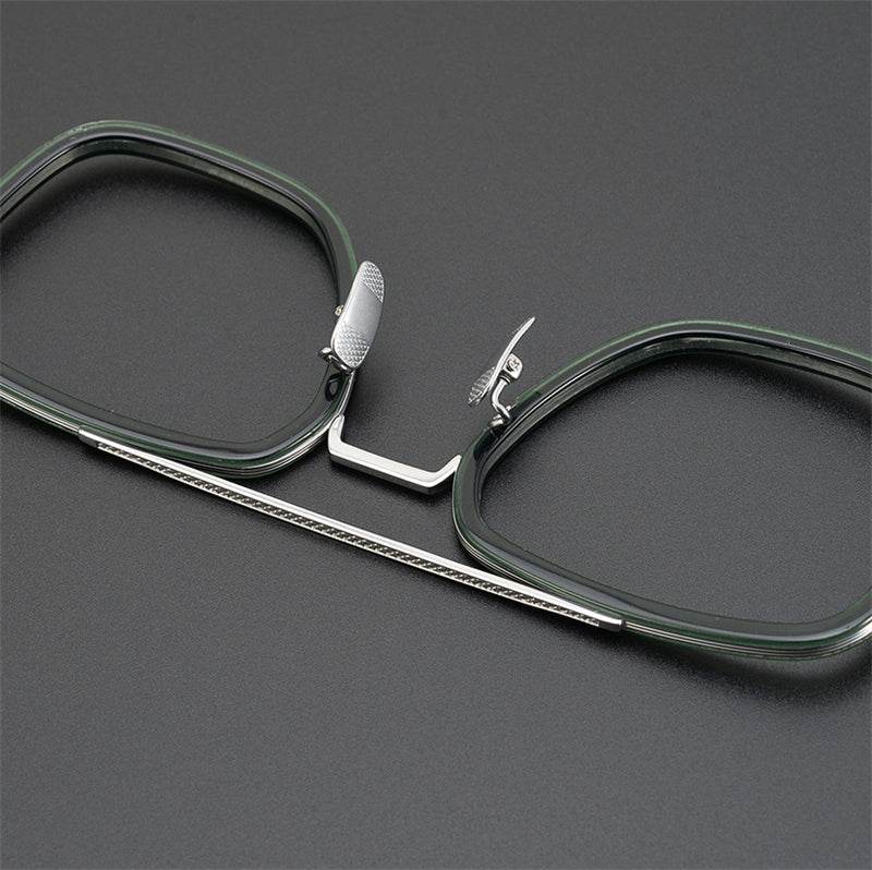 Tony Stark Inspired Square Eyeglasses - Mens Attire