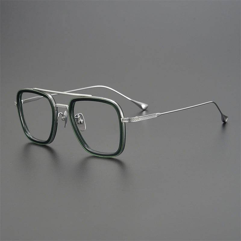 Tony Stark Inspired Square Eyeglasses - Mens Attire