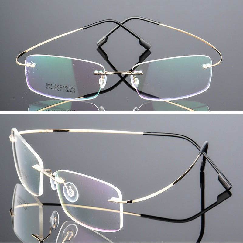 Mens Attire Ultra Light Titanium Eyeglasses for Women - Mens Attire