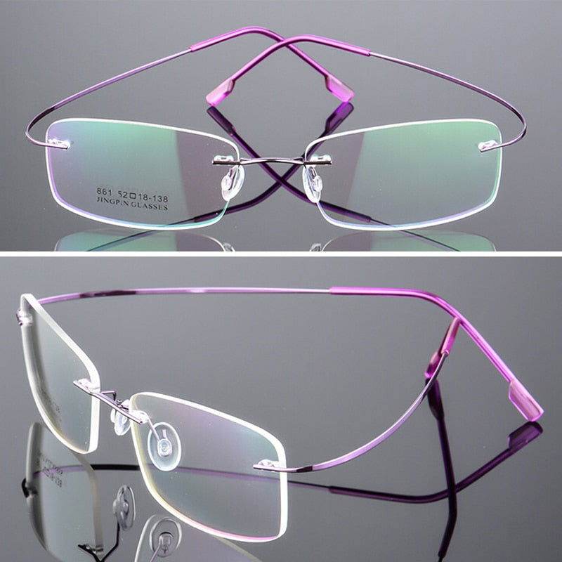 Mens Attire Ultra Light Titanium Eyeglasses for Women - Mens Attire