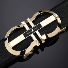 Mens Attire Designer Automatic Buckle Leather Belt - Mens Attire