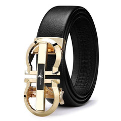 Mens Attire Designer Automatic Buckle Leather Belt - Mens Attire